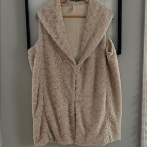 Cozy Beige Teddy Vest for Women